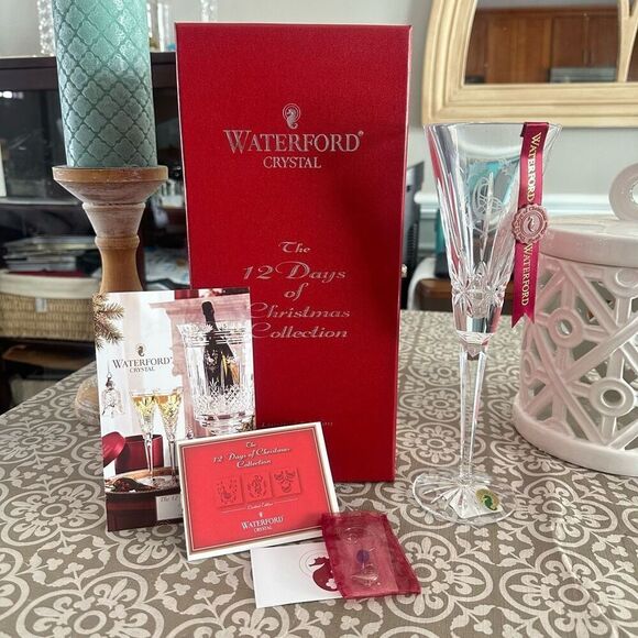 Waterford Other - WATERFORD 6th Ed 12 Days of Christmas 6 Geese a Layin Crystal Flute‎ RosslareNEW